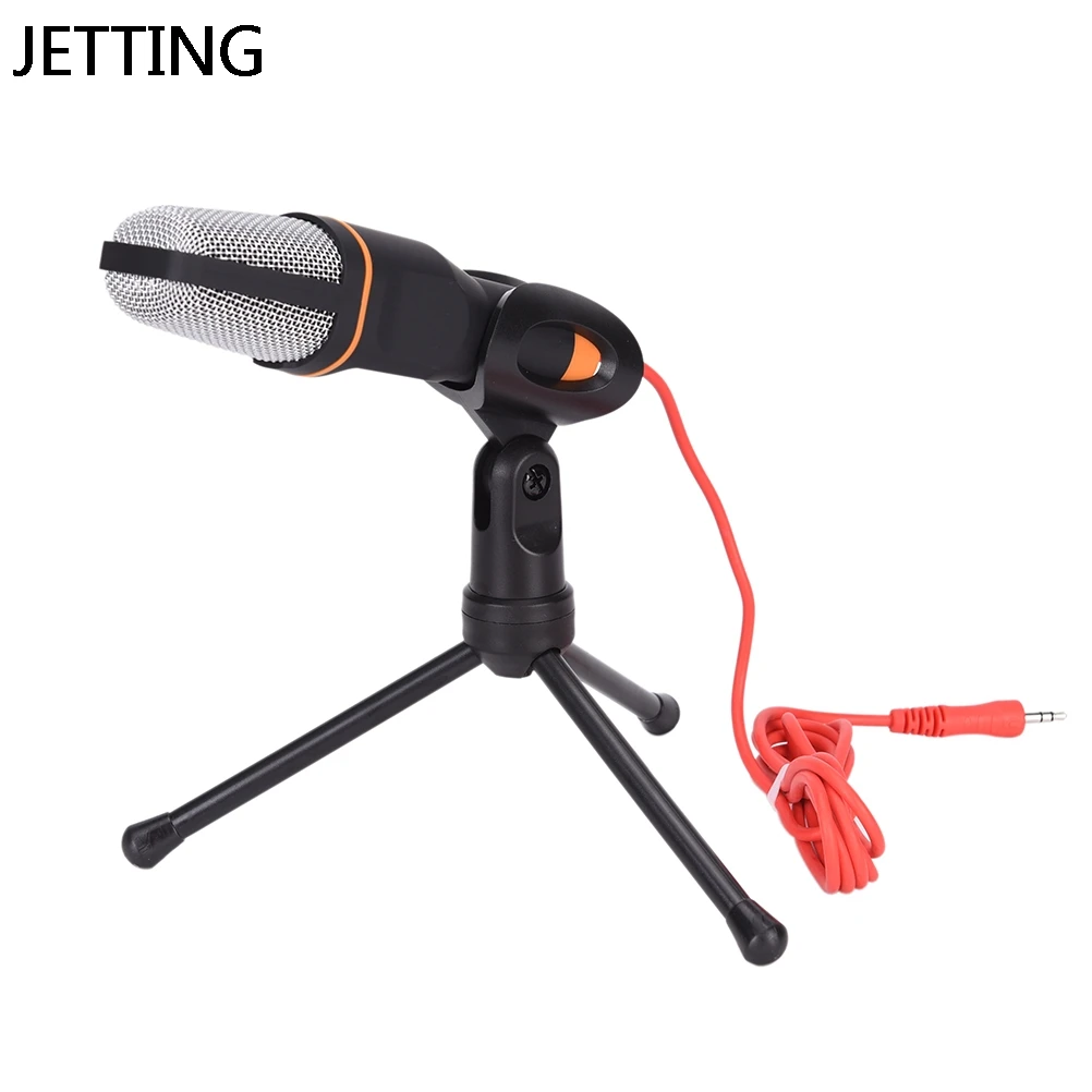 

JETTING 3.5mm Condenser Voice Studio Recording Podcast Microphone with stand holder mikrafone for Computer PC Notebook Laptop