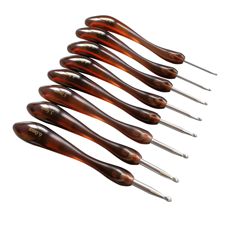 Donyamy 8pieces 2.5mm6mm Pins Needlework Kit Knitting Needles Sewing