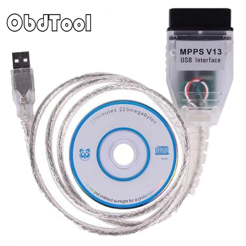 

OBDTOOL SMPS MPPS K-CAN V13.02 CAN Flasher Chip Tuning ECU Remap Obd2 Professional Diagnostic Cable
