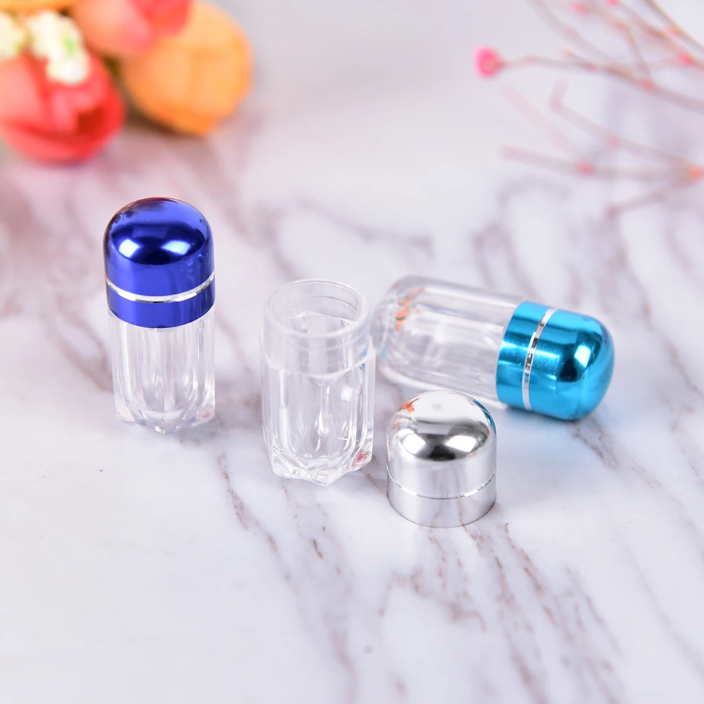 1PC/5PCS/10PCS Portable Empty Gelatin Capsules Transparent Gel Caps WaterProof Mini Plastic Box Bottle Case Holder Pill Case