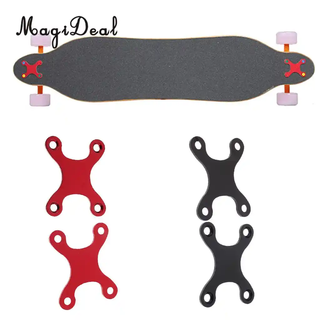 4pcs Aluminum Alloy Skateboard Deck Protective Gasket Longboard Anti-sinking