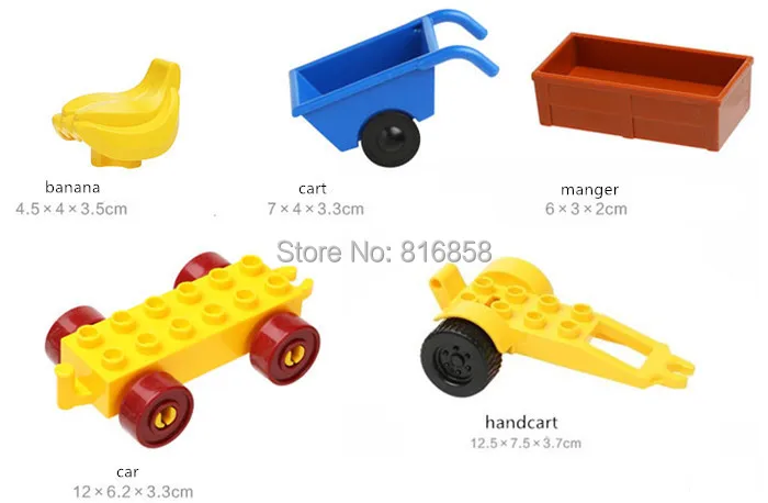 Строительные блоки аксессуар Детские сборные игрушки слайд-лестница окно мотоцикл дерево опорная пластина совместим с Duplo
