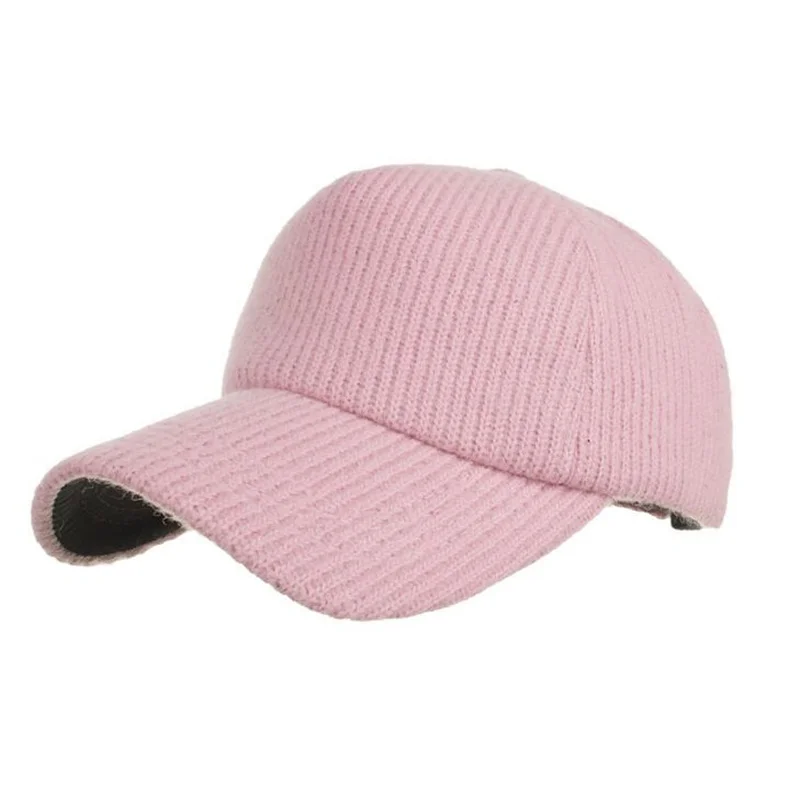 Новая Вязаная Дизайнерская зимняя бейсбольная кепка для мужчин и женщин, плотные теплые шапки, одноцветные H3