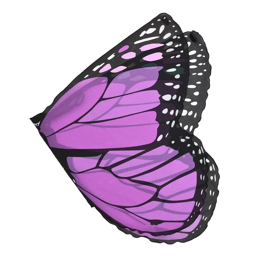 Детская богемная шаль с принтом бабочки для мальчиков и девочек, костюм пашмины, аксессуар, подарки, новинка, шарфы с принтом пашмины - Цвет: Purple