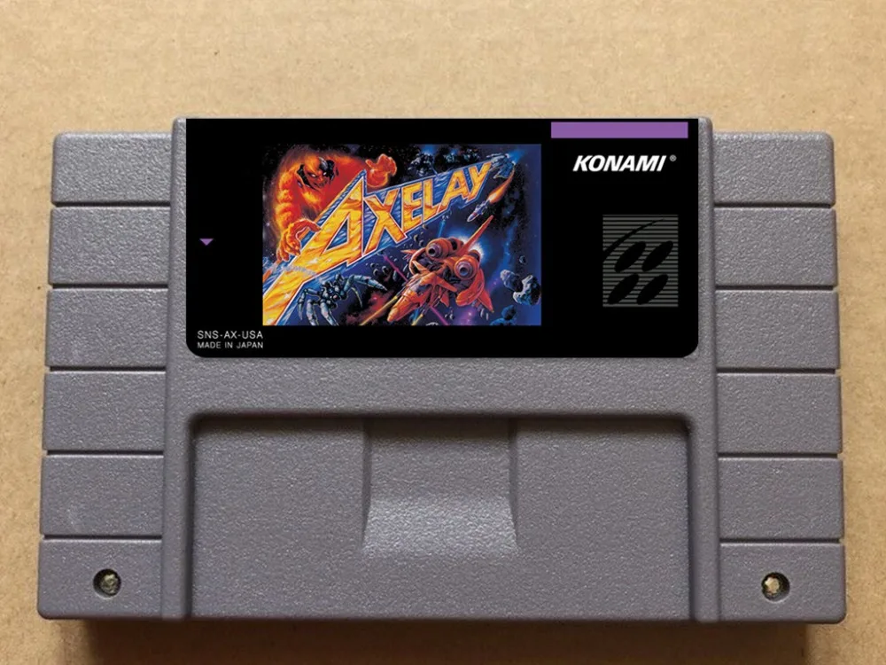 

Axelay_ USA -NTSC version 16 bit 46 pins video games !