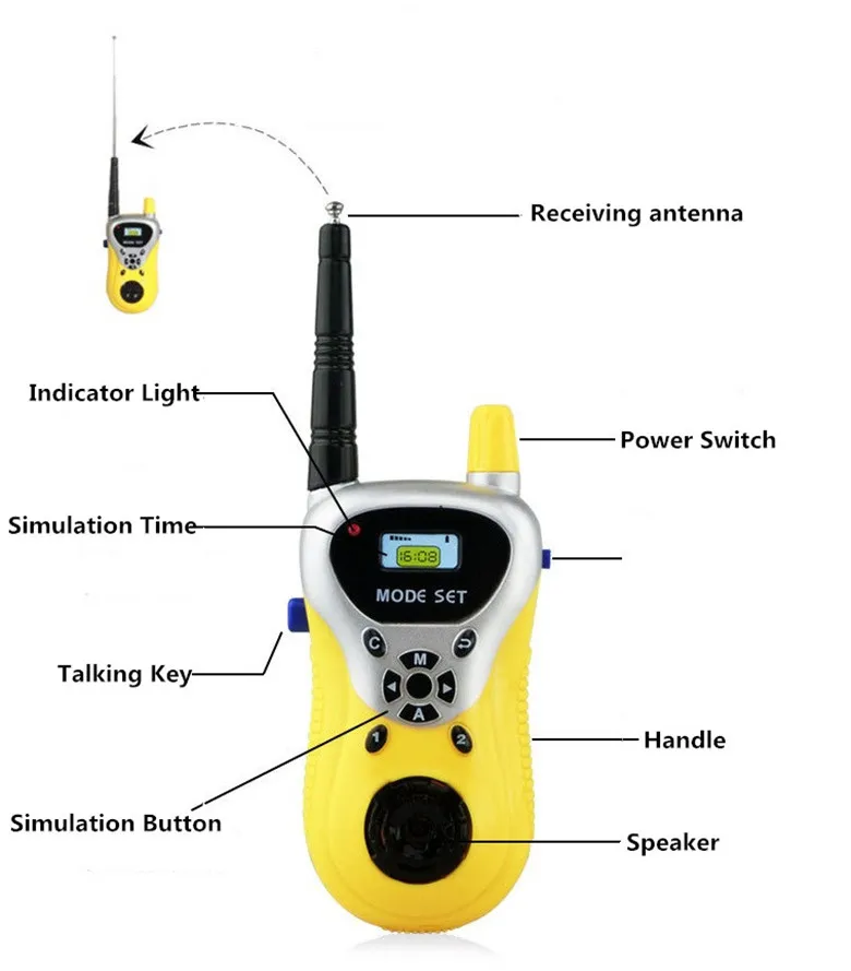 Лидер продаж 2 шт. рация Intercom электронный приемо-передающая радиоустановка общаться устройства, игрушка для детей, хороший подарок