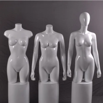 

Best Quality Female Upper Body Mannequin Fiberglass White Women Model On Sale