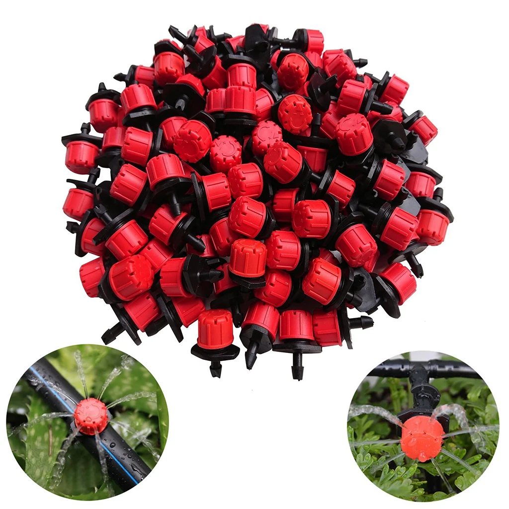 

100pcs/200pcs Adjustable Drippers Micro Drip Irrigation System Kits Small Watering Sprayers Sprinklers Emitters
