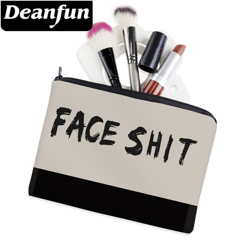 Deanfun Women Simple Cosmetic Bags Letter Multifunction for Travel
