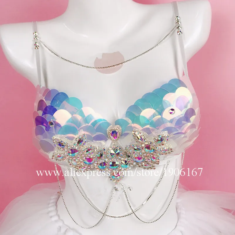 Electric syllable festival di di rave ladies black and white scales set luminous led tutu04
