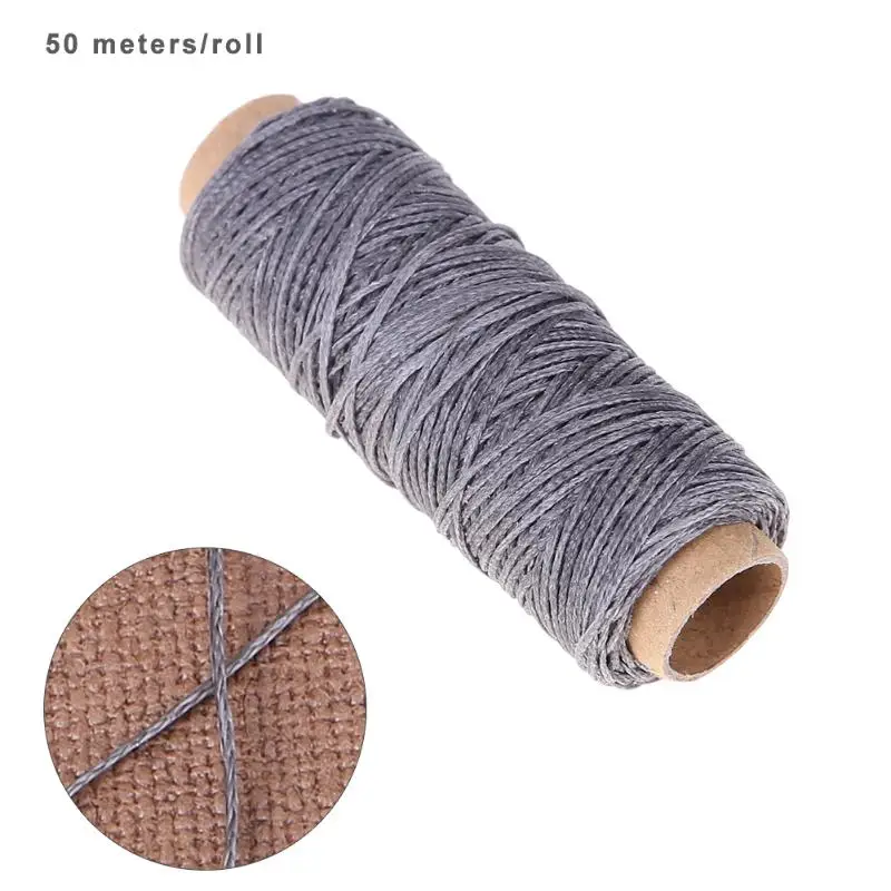 150D 50 м швейная нить для кожи DIY Ручная работа износостойкая кожа для шитья износостойкая плоская восковая нить для шитья
