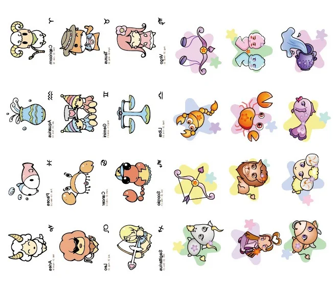 US $325.99 Wholesale New Removable Waterproof Temporary Tattoo SC Serial The Zodiac Cartoon Arm Body Leg Shoulder Onetime Tatuajes 1000pcs