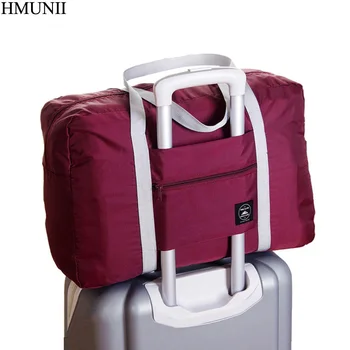 

HMUNII High Quality Folding Travel Bag Polyester Travel Bags Hand Luggage For Men And Women New Fashion Duffle Bag Travel C1-01
