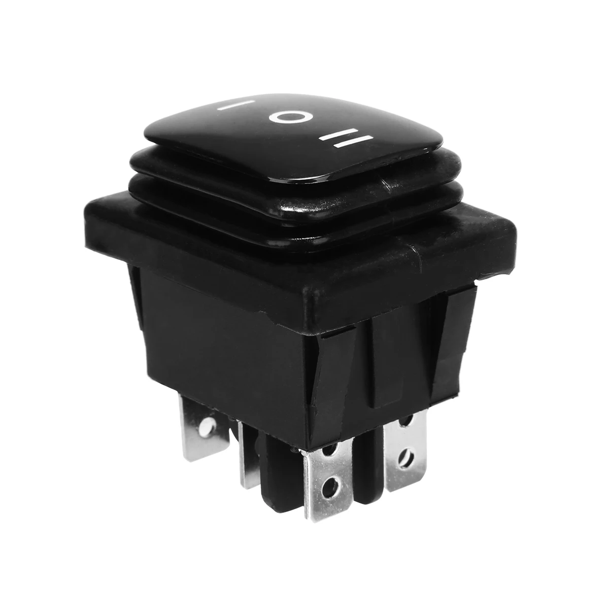 Mayitr Hot Waterproof 6 Pin Rocker Toggle Switch 12V 12A Car Boat ON-OFF-ON SPST Blue 3 Position Switches Plastic + Metal