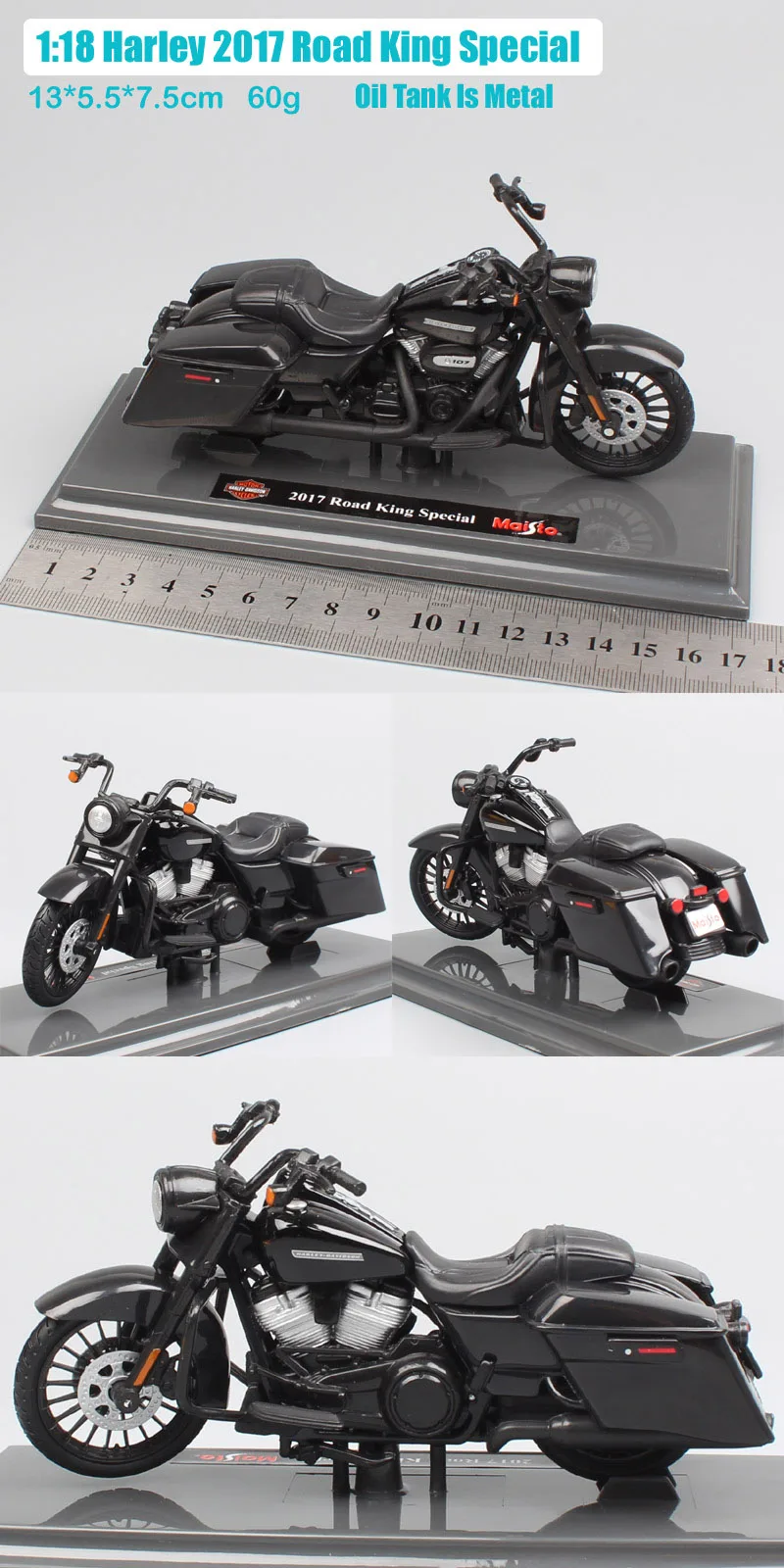 1/18 масштабная детская maisto mini FLHR Road King литая металлическая модель мотоцикла круизер туристический транспорт велосипед игрушки для детей