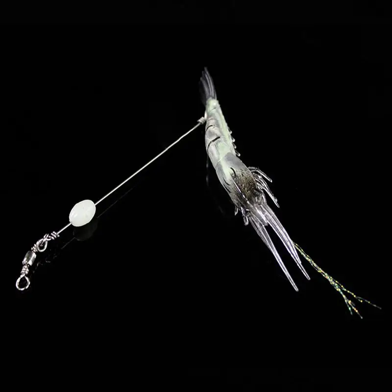 Креветки мягкие приманки пластиковые Swimbait 3 шт./компл. 6 г силиконовая светящаяся