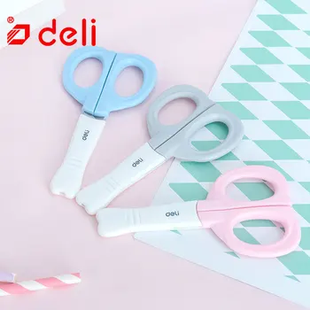 

Deli 1PC Plastic Scissors Kids Lovely Safety Scissors Gift Kawaii Student DIY Scrapbook Paper Diary Craft Tools School Supplies
