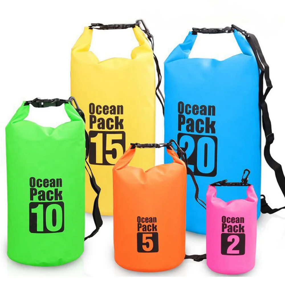 2L/5L/10L/15L/20L/30L Супер Легкий ПВХ сухой мешок для каякинга рафтинг Серфинг Спорт