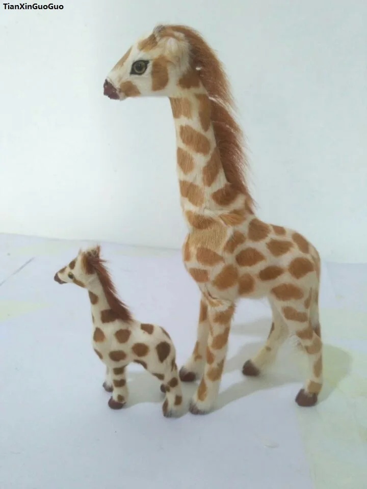 

simulation giraffe hard model prop polyethylene&furs giraffes mom&baby handicraft toy decoration gift s1594