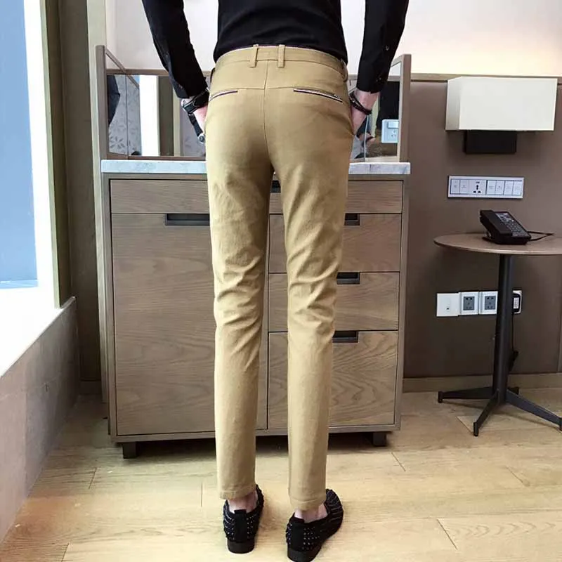 Весна Осень коммерция Повседневный прямой деловой костюм брюки мужские брюки одежда повседневные брюки классические деловые брюки мужские sli