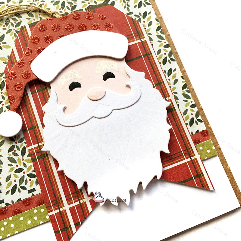 Санта-Клаус, металлические Вырубные формы, рождественские трафареты для поделок, скрапбукинг, подарочный альбом, бумажная карта, ремесло, тиснение, вырубки, новинка
