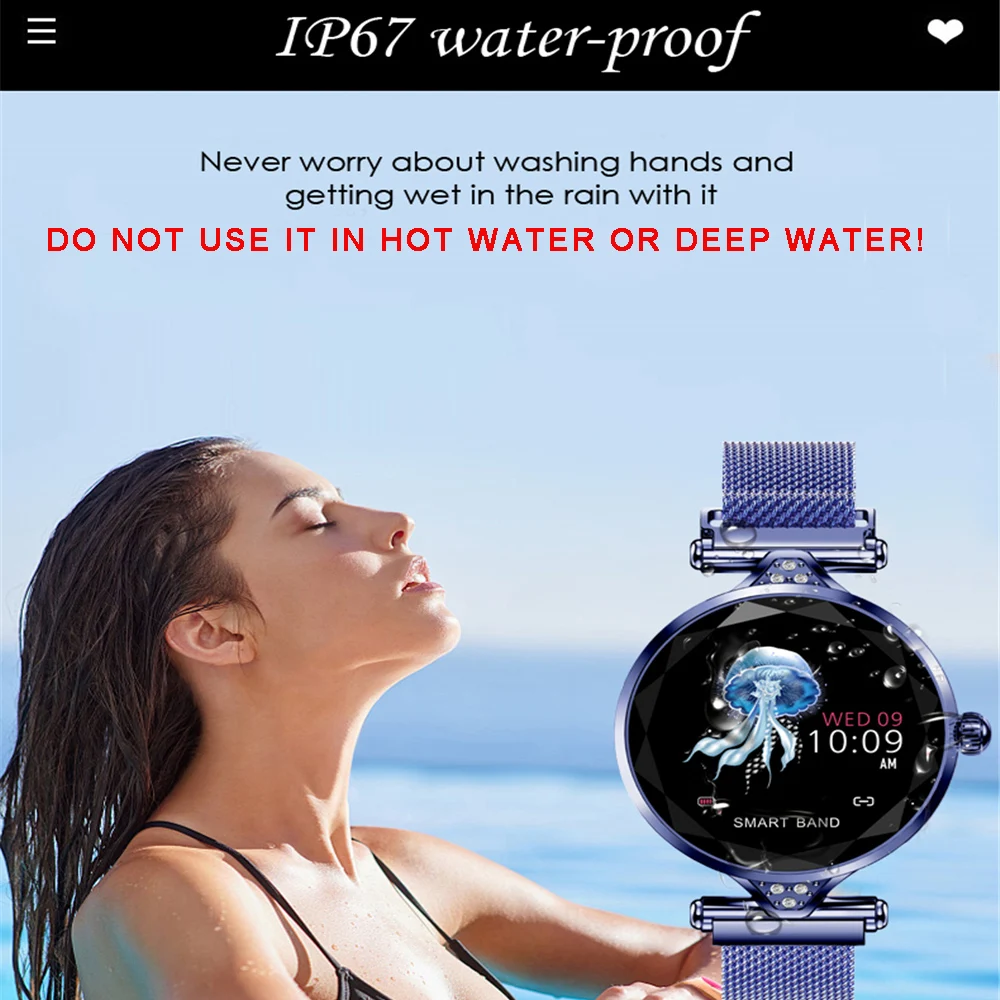  H1 Lady Smart Watch Fashion Women Watch Heart Rate Monitor Fitness Tracker Women Smartwatch Bluetoo - 33030644867