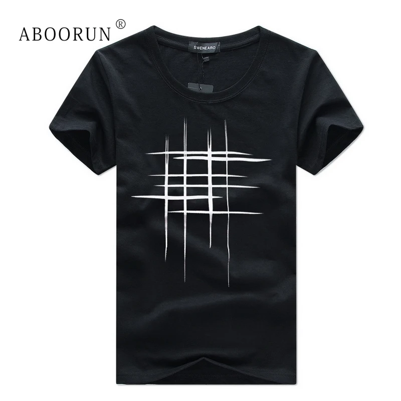 

ABOOURUN Men's Fashion Printed T Shirts Pure Cotton Short Sleeve T-Shirts Summer Casual Top Tees for Male x2283