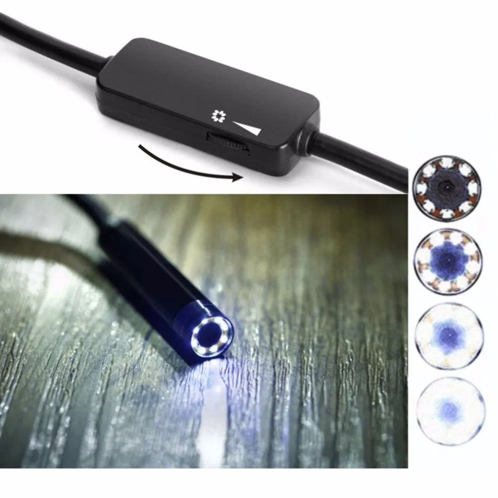 USB эндоскоп с полужестким кабелем объектив 5 мм 1 м/2 м/5 м|Бороскопы| |