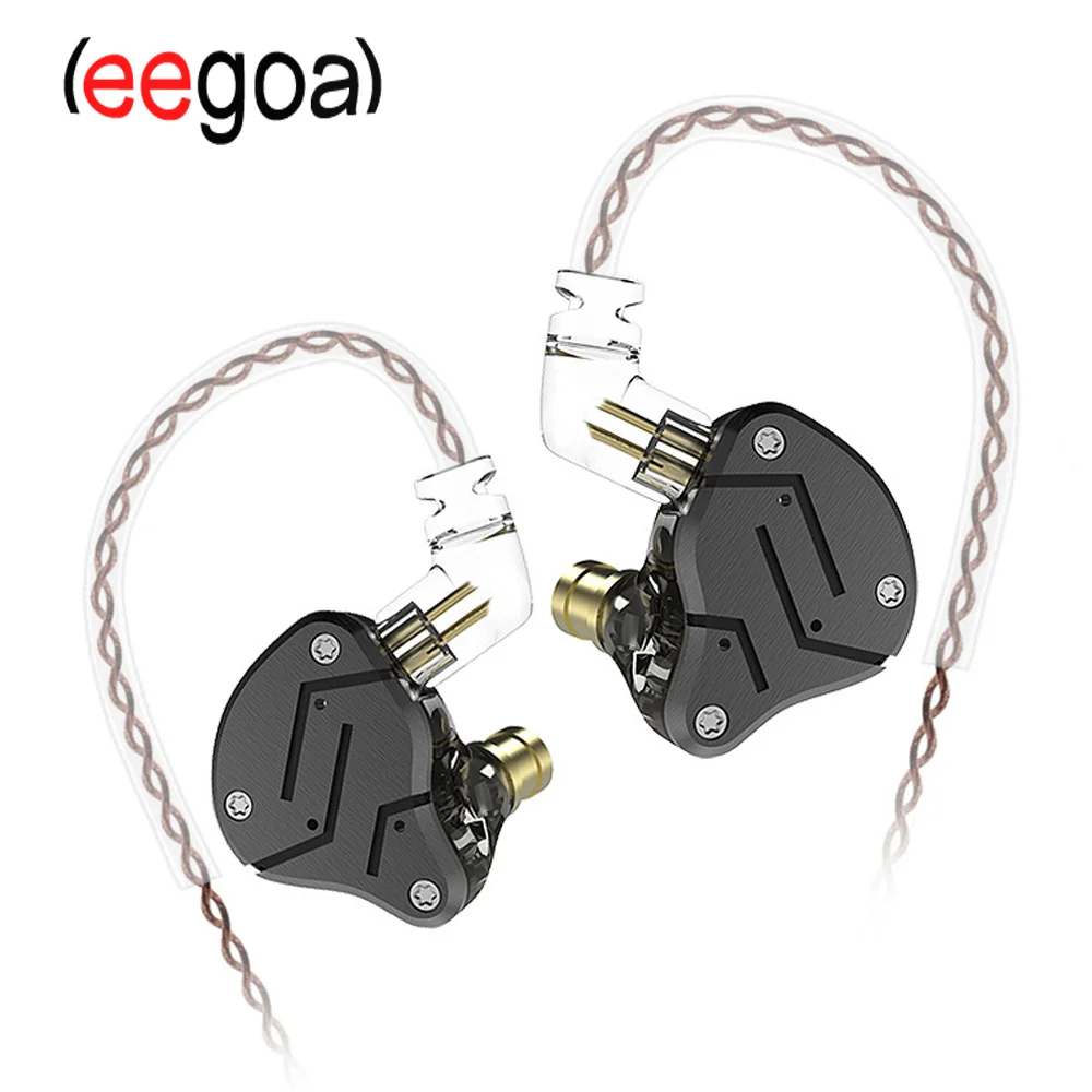 KZ ZSN Subwoofer Iron Interchangeable Earphones In-ear HIFI Earphone Moving Quad-core Wire Control Music Sports Universal | Электроника