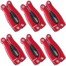 6PCS QingGear Multi Pliers 9-in-1 Mini Compact Pocket Pliers Knife File Screwdriver Bottle Opener Saw Outdoor Camping Kit