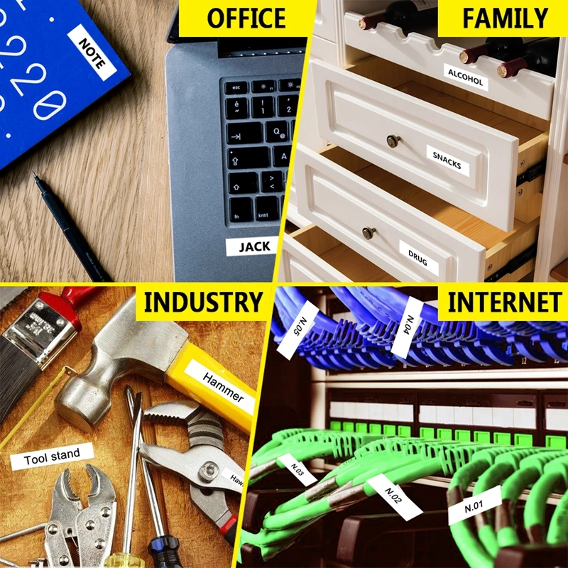 AIMO 10 50 Упаковка TZe 231 431531 631 731 Ptouch label maker Tape 12 мм белая совместимая с Brother P Touch PTD600