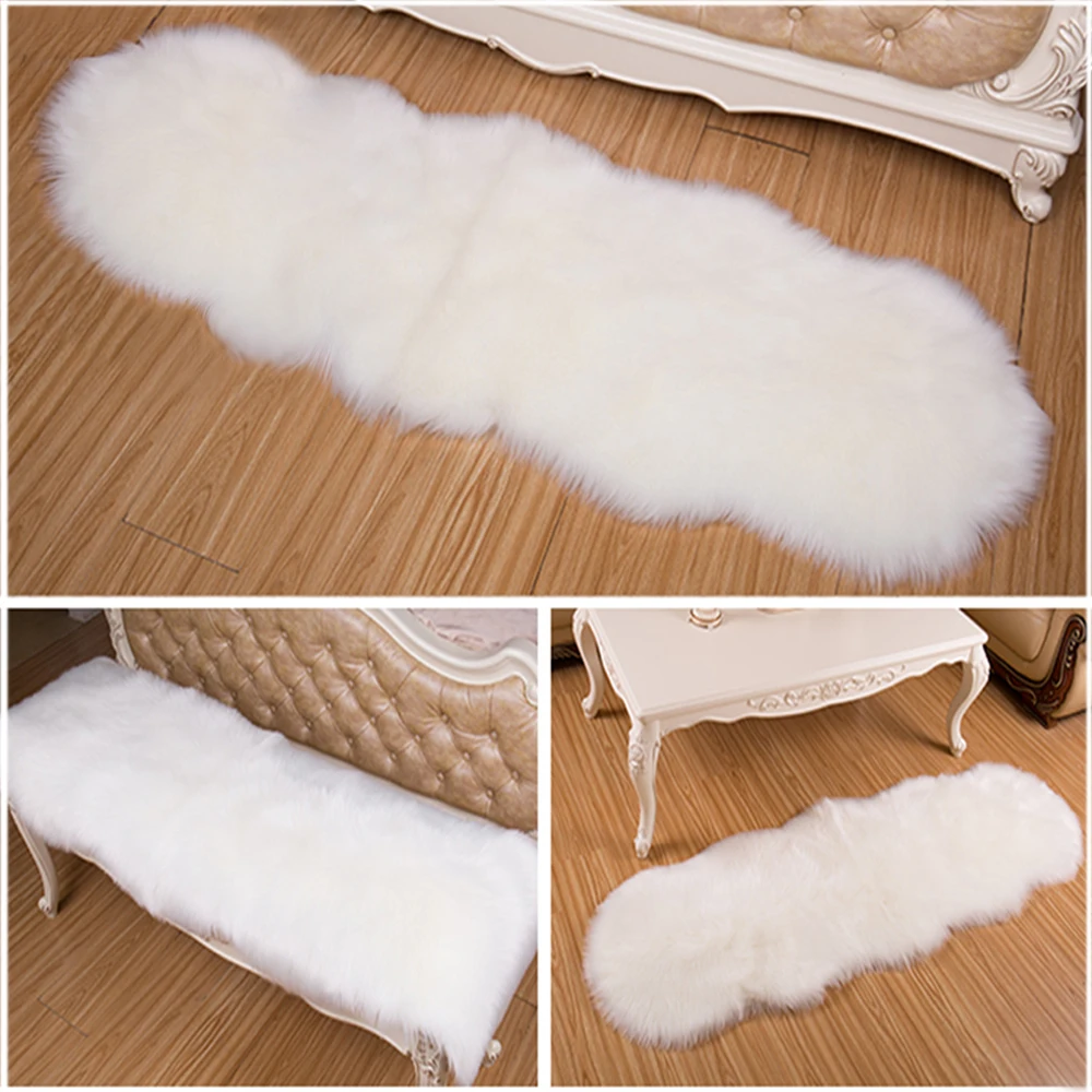 Haarigen Faux Schaffell Flauschigen Stuhl Sofa Abdeckung