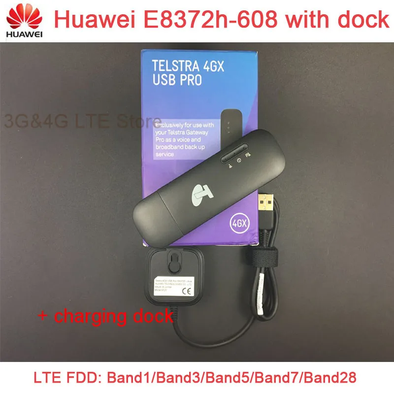 

Unlock original Huawei E8372 E8372h-608 black color with dock LTE USB 4G USB WiFi Modem + sharing base
