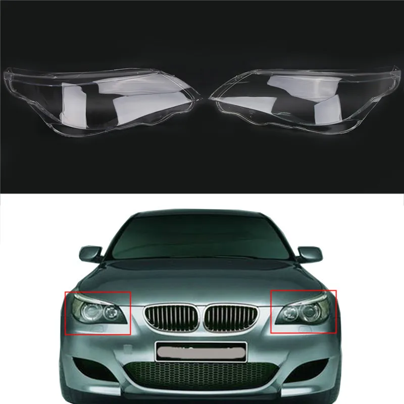 Left Right Front Headlamp Lens Headlight PC Cover For BMW 5 Serices E60 E61 a (18)
