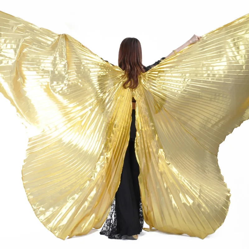 2017 Egypt Isis Belly Dance Wings Dance Golden silver Wing dance women  wing Stage Performance Props Dance Accessories  (5)