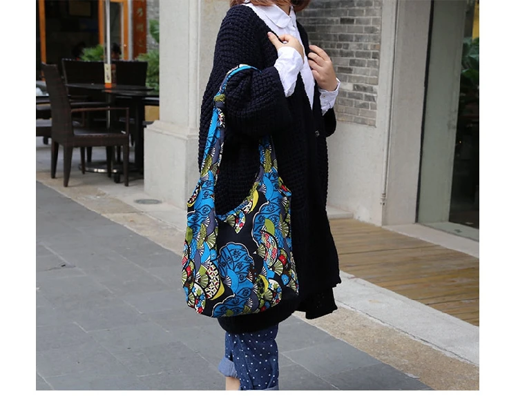 women handbag Large Bohemian Hippie Cloth Crossbody Shoulder Bag Adjustable Strap (11)