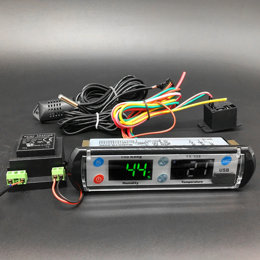 

Digital Temperature Humidity Recording Controller 220V Thermostat for Cultivation Machine Warehouse Cooler Thermal Regulator