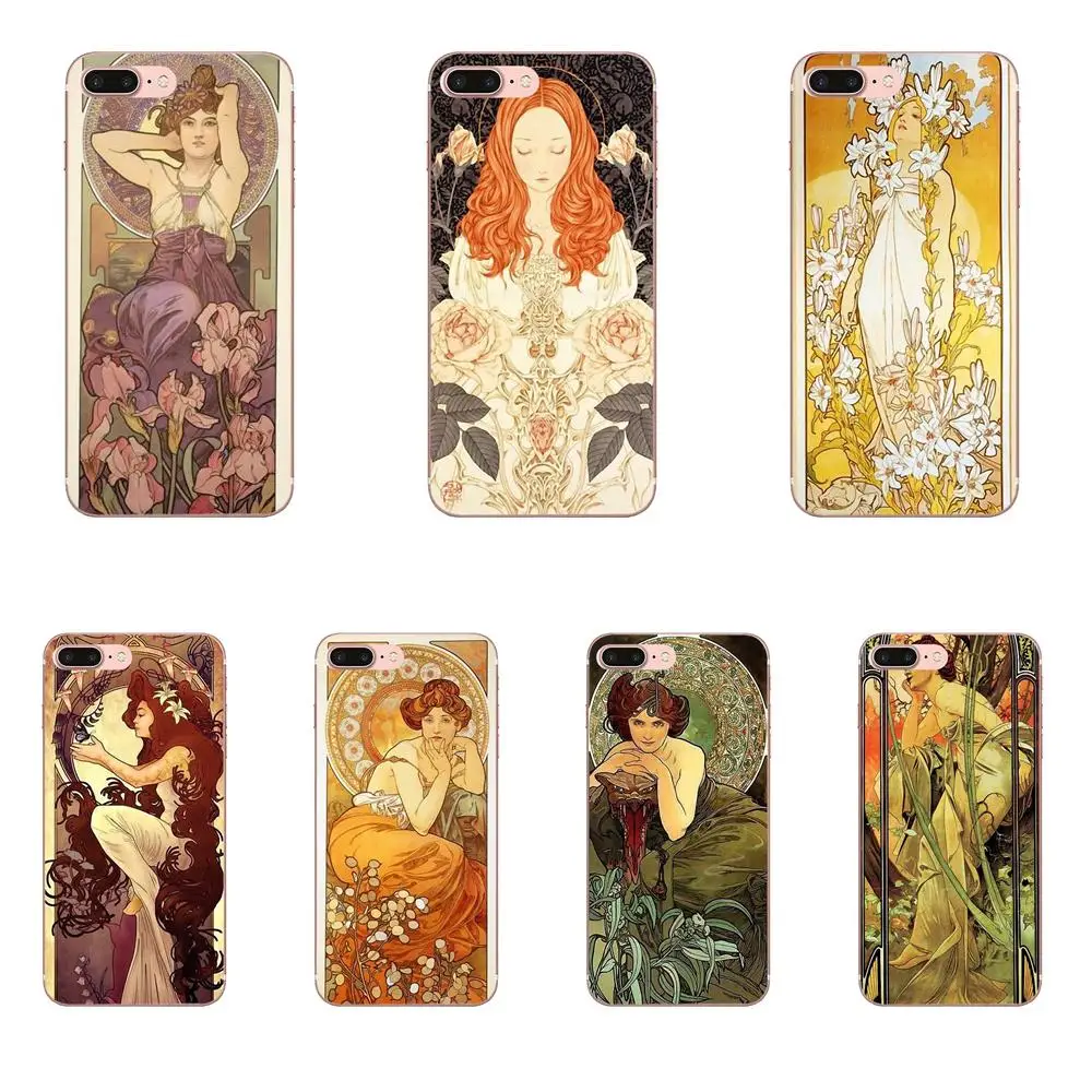 

TPU Cute Case Alfons Mucha Primavera For Sony Xperia Z Z1 Z2 Z3 Z4 Z5 compact Mini M2 M4 M5 T3 E3 E5 XA XA1 XZ Premium
