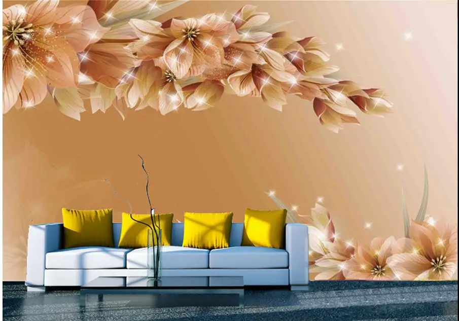 Home Decoration Beautiful dream flowers photo wallpaper for walls