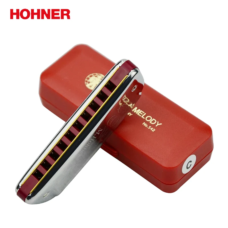 Diatônico para Gaita Harp para Gaita Orifícios com Caixa Hohner Orifícios Padrão Dourada 10 Vermelha 910 - Image 3