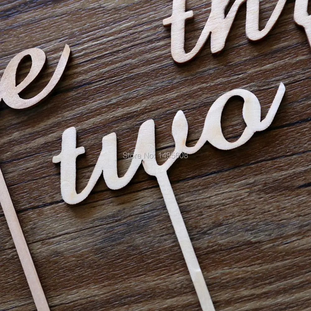 Personalized Rustic Wedding Table Numbers Wooden Wedding Table Number figure card digital seat Decoration
