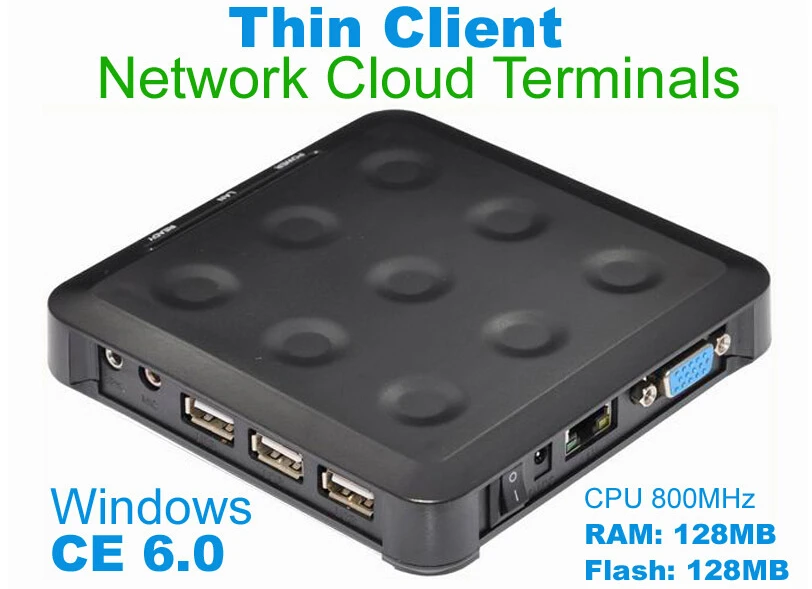 N380 (TS660) Cloud Computing Terminal WIN.CE 6.0 Black Windows And linux Server Support One Can up To More Users FREE SHIPPING