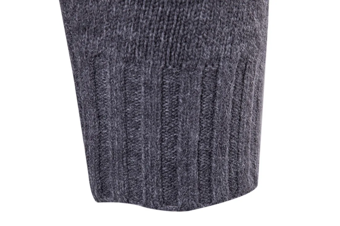 Мужской свитер, 2019, мужской свитер с высоким воротником, вязаный свитер, шерстяной свитер, Однотонный свитер