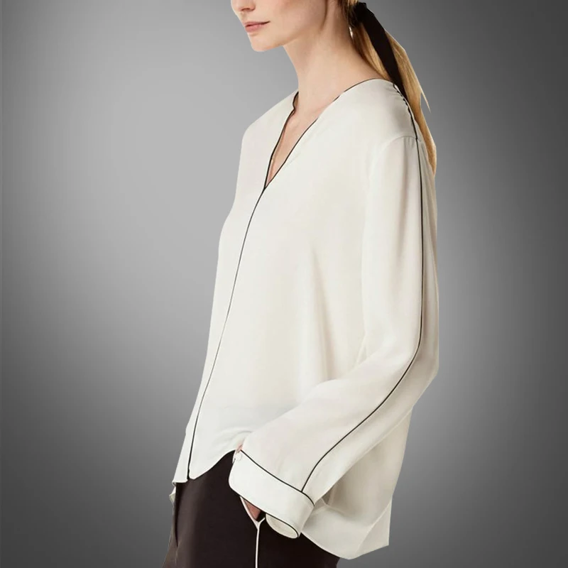 Весенние Новые Модные свободные шелковые кофта с длинными рукавами, Европа и США высокого класса в шелк пальто