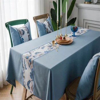

Rural style retro rectangular waterproof table cloth
