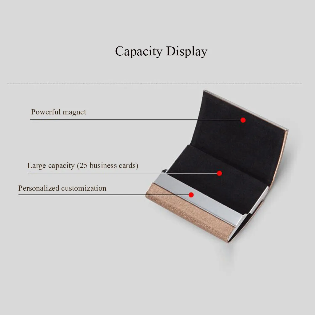 MOLAVE кошельки и держатели, модный держатель для карт, креативный держатель, металлический кожаный чехол для коробки, кредитный бизнес, мульти кошелек с отделами для карт 9403