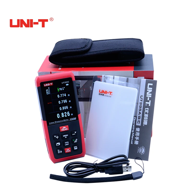 

Digital Laser Range finder Professional Laser Distance Meters UNI-T UT395C 100M USB self-calibration Measure Area/volume Tool