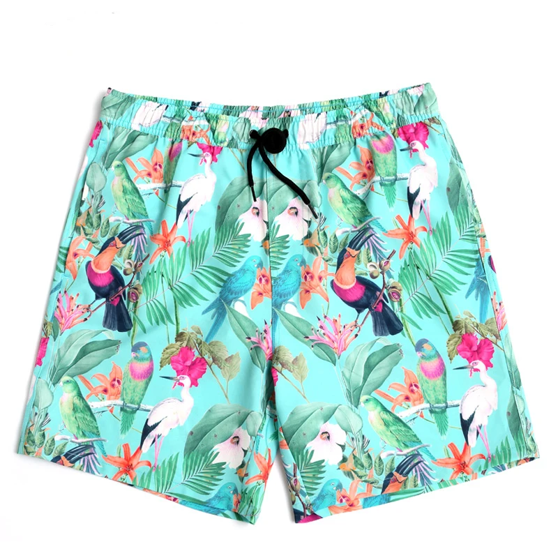 flower bird printing women men swimwear sunga summer honeymoon vacation couples swimsuit trend women men swim trunk shorts boxer