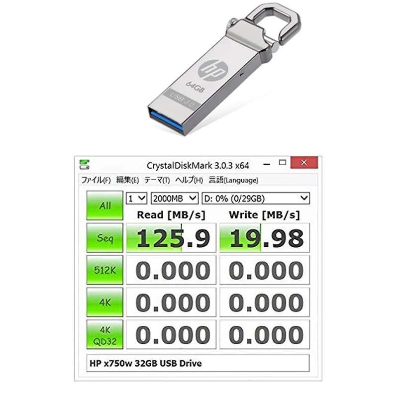 Hp металлический USB флеш накопитель 32 Гб 64 DIY Pendrive X750W Cle 3 0 Memory Stick ключ большой палец