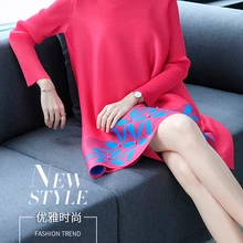 Горячая Мода Новое поступление женский топ с оборками с длинным рукавом и отделкой из бус футболка